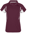 Ladies Avenger Polo MAROON/WHITE