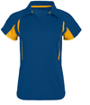 Ladies Avenger Polo ROYAL/LIGHT GOLD