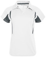 Ladies Avenger Polo WHITE/GRAPHITE