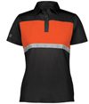 Ladies Prism Bold Polo BLACK/ORANGE