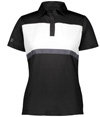 Ladies Prism Bold Polo BLACK/WHITE