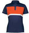 Ladies Prism Bold Polo NAVY/ORANGE
