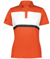 Ladies Prism Bold Polo ORANGE/WHITE