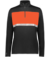 Ladies Prism Bold 1/4 Zip BLACK/ORANGE