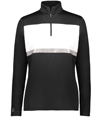 Ladies Prism Bold 1/4 Zip BLACK/WHITE