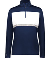 Ladies Prism Bold 1/4 Zip NAVY/WHITE