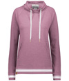 Ladies All American Hoodie DUSTY ROSE HEATHER/WHITE