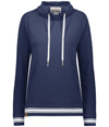 Ladies All American Hoodie NAVY HEATHER/WHITE