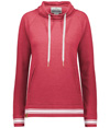Ladies All American Hoodie SCARLET HEATHER/WHITE