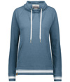 Ladies All American Hoodie STORM HEATHER/WHITE