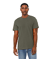 Unisex CVC Short Sleeve Tee HEATHER MILITARY GREEN