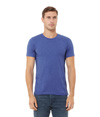 Unisex CVC Short Sleeve Tee HEATHER TRUE ROYAL