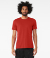 Unisex CVC Short Sleeve Tee SOLID RED BLEND