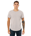 Mens Jersey Curved Hem Tee HEATHER COOL GREY (52C/48P)