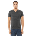 Unisex Textured V-Neck Tee CHARCOAL MARBLE (91P/9C)