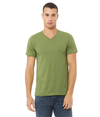 Unisex CVC V-Neck Tee HEATHER GREEN