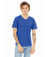 Unisex Textured V-Neck Tee TRUE ROYAL MARBLE (91P/9C)
