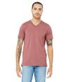 Unisex Jersey V-Neck Tee MAUVE