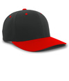 Cotton Poly Cap BLACK/RED