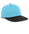 Cotton Poly Cap BLUE TEAL/BLACK