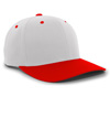 Cotton Poly Cap SILVER/RED