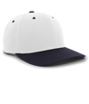 Cotton Poly Cap WHITE/NAVY