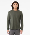 Unisex CVC Long Sleeve Tee HEATHER MILITARY GREEN