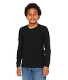 Youth Long Sleeve CVC Tee BLACK HEATHER