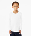 Youth Long Sleeve CVC Tee SOLID WHITE BLEND