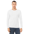 Unisex Triblend Long Sleeve SOLID WHITE TRIBLEND