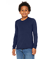 Youth Triblend Long Sleeve Tee NAVY TRIBLEND