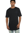 Cotton Long Body T-Shirt BLACK
