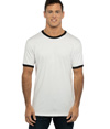 Cotton Ringer T-Shirt WHITE/BLACK