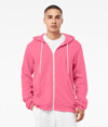 Unisex Sponge Fleece Zip Hood HEATHER CHARITY PINK