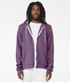 Unisex Sponge Fleece Zip Hood HEATHER TEAM PURPLE
