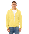 Unisex Sponge Fleece Zip Hood YELLOW