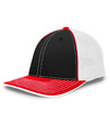 Trucker FlexFit Hat BLACK/WHITE/RED
