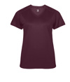 Softlock Womens V-Neck Tee MAROON