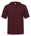 B-Core Short Sleeve Hood Tee MAROON