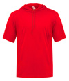 B-Core Short Sleeve Hood Tee RED