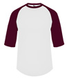Baseball Tee WHITE/MAROON