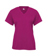 B-Core Womens V-Neck Tee HOT PINK
