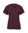 B-Core Womens V-Neck Tee MAROON