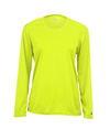 B-Core Womens Long Sleeve Tee SAFETY YELLOW