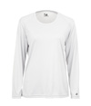 B-Core Womens Long Sleeve Tee WHITE