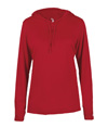 B-Core Womens Long Sleeve Hood RED