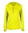B-Core Womens Long Sleeve Hood SAFETY YELLOW