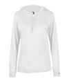 B-Core Womens Long Sleeve Hood WHITE