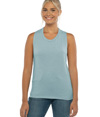 Womens Festival Muscle Tank STONEWASH DENIM