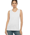 Womens Festival Muscle Tank WHITE